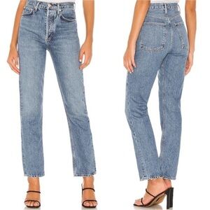 AGOLDE 90’s Pinch Waist Straight Leg Denim  Jeans Navigate Blue 22